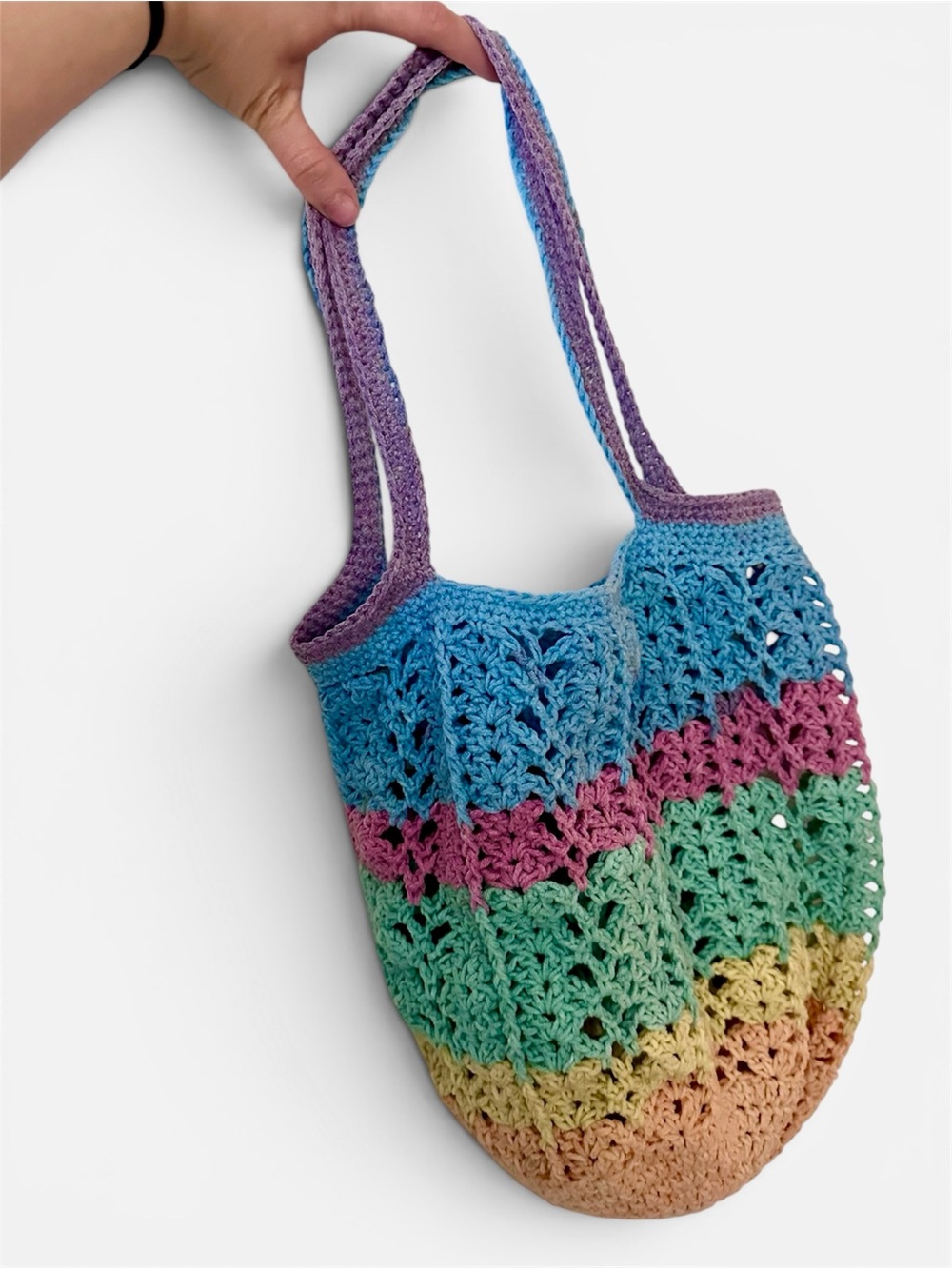 Handmade Crochet Mesh Market Bag